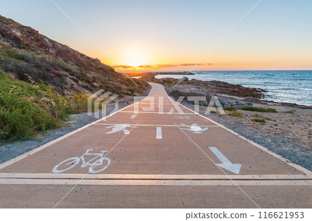 New bicycle lane along the O'Sullivans Beach coast New bicycle lane along the O'Sullivans Beach coast 116621953
