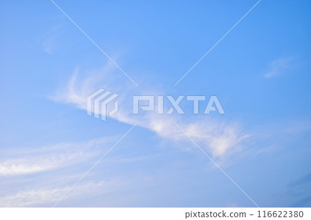 beautiful blue sky and white fluffy cloud with sunrise in the morning, natural background beautiful blue sky and white fluffy cloud with sunrise in the morning, natural background 116622380