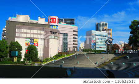 Scenery of blue sky around Kawaguchi Station in Kawaguchi City, Saitama Prefecture Scenery of blue sky around Kawaguchi Station in Kawaguchi City, Saitama Prefecture 116622515