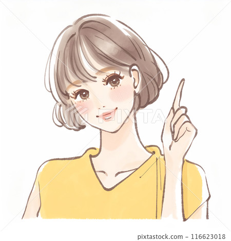 Illustration material of women and girls 116623018