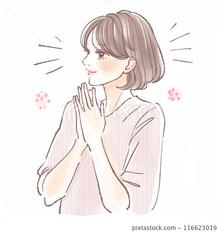 Illustration material of women and girls 116623019