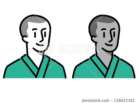 Set of simple male icons 116623382