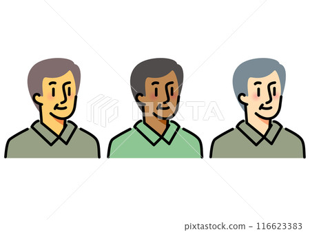 Set of simple male icons 116623383
