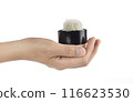 hand holding cactus pot 116623530