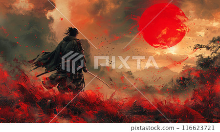 Image of a warrior and samurai from the Sengoku period in Japan 116623721