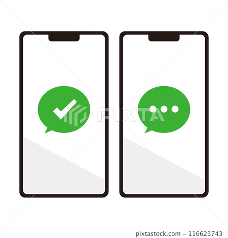 Social media app and smartphone illustration 116623743