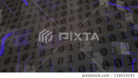 Image of data processing over black background Image of data processing over black background 116624293