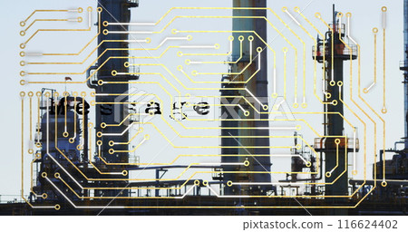Image of processor socket over refinery Image of processor socket over refinery 116624402