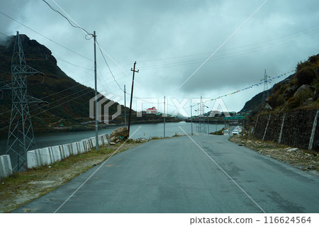 View of Tsomgo lake or Changu Lake from Beside Road 116624564