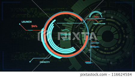 Image of multiple text, changing numbers and loading circles over abstract background Image of multiple text, changing numbers and loading circles over abstract background 116624584