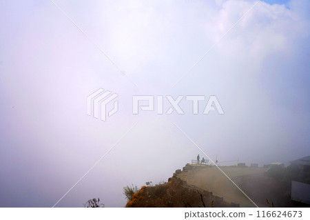 VIEW POINT IN SILK ROUTE SIKKIM WITHIN THE CLOUDY WEATHER VIEW POINT IN SILK ROUTE SIKKIM WITHIN THE CLOUDY WEATHER 116624673