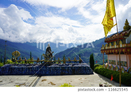 Wide Angel View of Siddhivinayak Temple at Sikkim in Sunny and Clear Weather 116625545