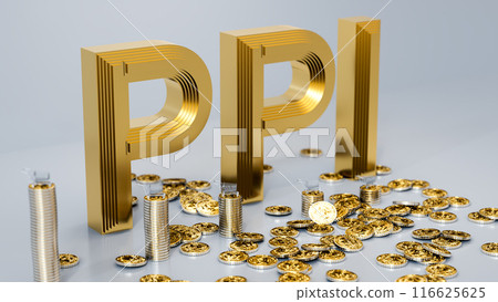 PPI. The producer price index. Concept. 3d illustration 116625625