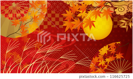 Autumn moon viewing material 116625725