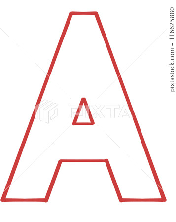 簡單字母A插畫素材 116625880