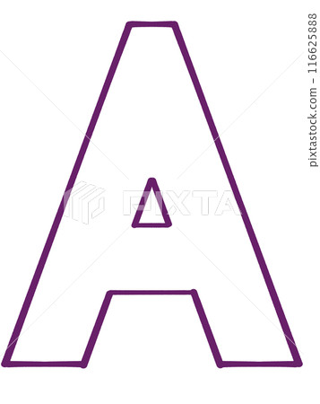 Simple alphabet A illustration material 116625888