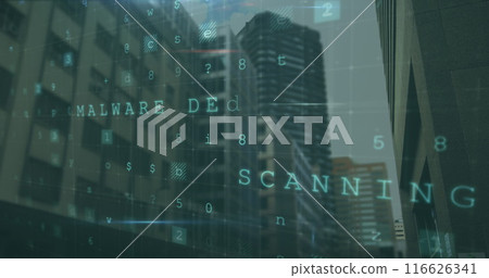 Image of data processing over cityscape Image of data processing over cityscape 116626341