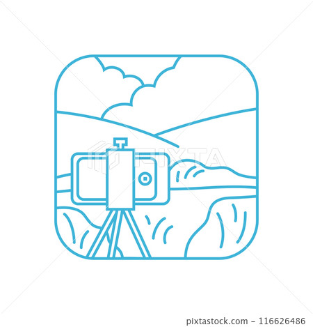 Landscape and smartphone, outdoor vlog recording Landscape and smartphone, outdoor vlog recording 116626486