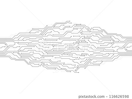 Abstract background with technology circuit board texture. Electronic motherboard illustration. Communication and engineering concept. Vector illustration 116626598
