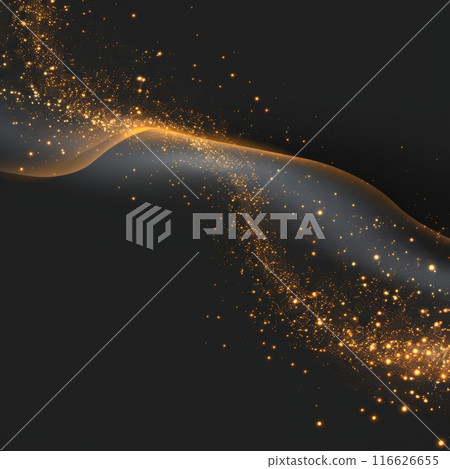 深灰色背景上繪製的金色閃光顆粒 深灰色背景上繪製的金色閃光顆粒 116626655