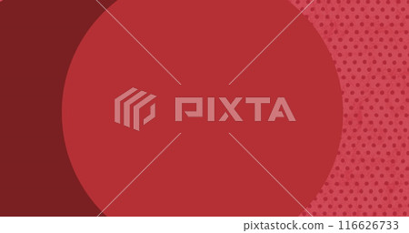 Image of red circles over red background with dots 116626733