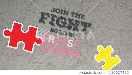 This image is a digital image of text banners promoting breast cancer awareness This image is a digital image of text banners promoting breast cancer awareness 116627453