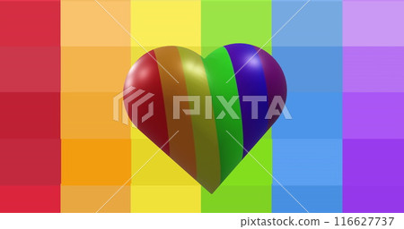 Image of rainbow heart spinning and rainbow stripes Image of rainbow heart spinning and rainbow stripes 116627737