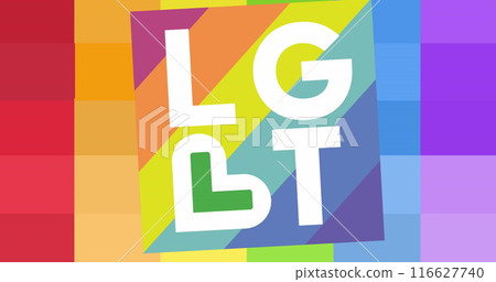 Image of lgbt text over rainbow background Image of lgbt text over rainbow background 116627740