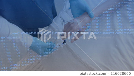 Administering IV drip, healthcare professional wearing gloves providing patient care Administering IV drip, healthcare professional wearing gloves providing patient care 116628660