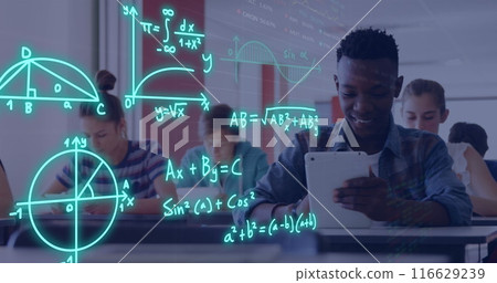 Image of equations and data processing over diverse students 116629239