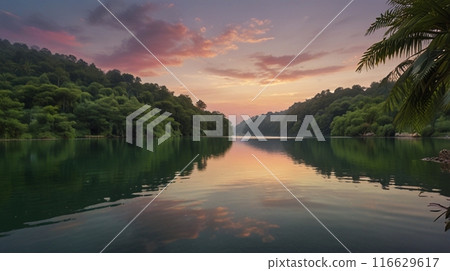 平靜的日落 116629617