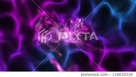 Image of purple shapes and lines on black background Image of purple shapes and lines on black background 116630226