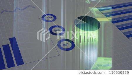 Image of data processing over computer servers Image of data processing over computer servers 116630329