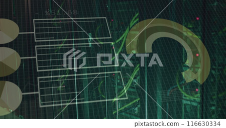 Image of data processing over computer servers Image of data processing over computer servers 116630334