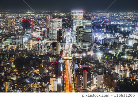 從六本木新城眺望澀谷的城市夜景【東京】 從六本木新城眺望澀谷的城市夜景【東京】 116631200