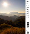 Doi Luang Chiang Dao mountain at dawn with golden hour sunrise sky. Chiang Mai - Thailand 116631243