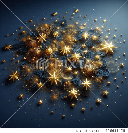 Golden Star Illusion 116631456