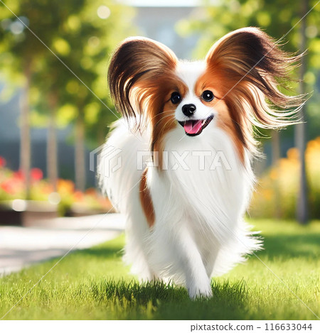 Papillon taking a walk 116633044