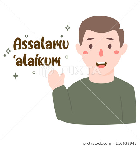 saying assalamu alaikum  saying assalamu alaikum  116633943