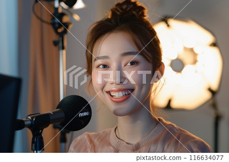 日本女人在她的房間拍攝影片分發(現場分發/YouTube/YouTuber/創作者) 日本女人在她的房間拍攝影片分發(現場分發/YouTube/YouTuber/創作者) 116634077