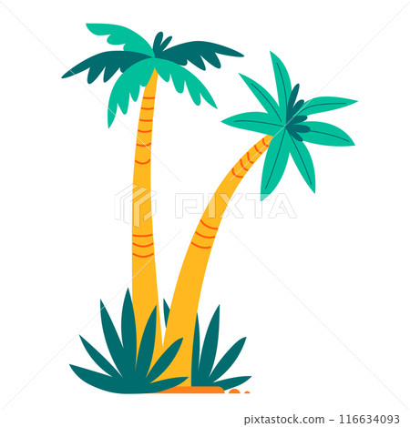 Palm trees - modern flat design style single isolated image Palm trees - modern flat design style single isolated image 116634093