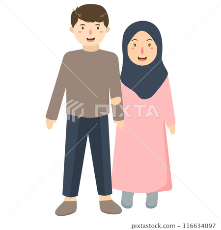 Muslim adult family or couple people  116634097