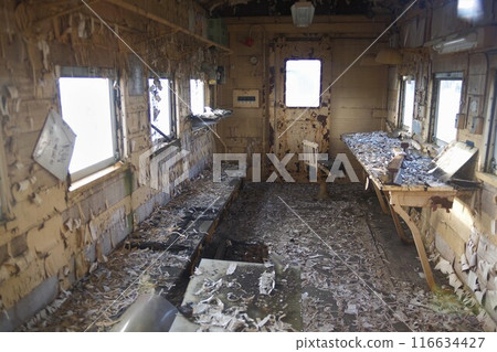 The former Aikoku Station is now an abandoned railway station, with the rusted out abandoned Yo4353 caboose inside 2 The former Aikoku Station is now an abandoned railway station, with the rusted out abandoned Yo4353 caboose inside 2 116634427