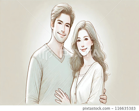 A couple looking up A couple looking up 116635383