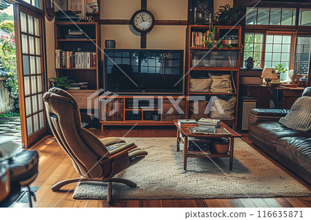 Image of elderly people's living room 116635871