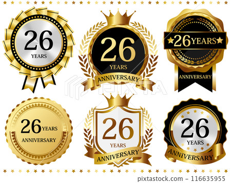 A luxurious 26th anniversary emblem set A luxurious 26th anniversary emblem set 116635955