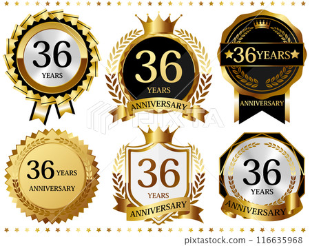 A luxurious 36th anniversary emblem set 116635968