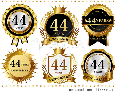 A luxurious 44th anniversary emblem set A luxurious 44th anniversary emblem set 116635994