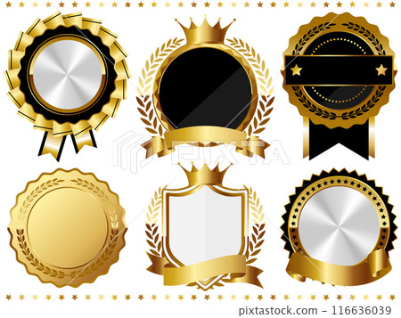 A set of 6 luxurious emblems A set of 6 luxurious emblems 116636039