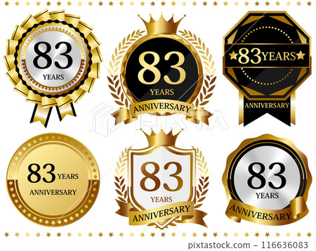 A luxurious 83rd anniversary emblem set 116636083
